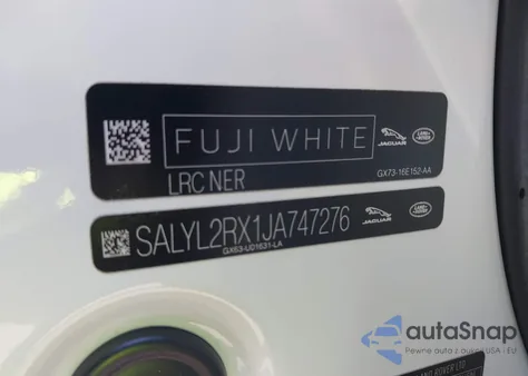 2018 Land Rover Range Rover Velar P250 Se R-Dynamic from USA, damaged, VIN SALYL2RX1JA747276